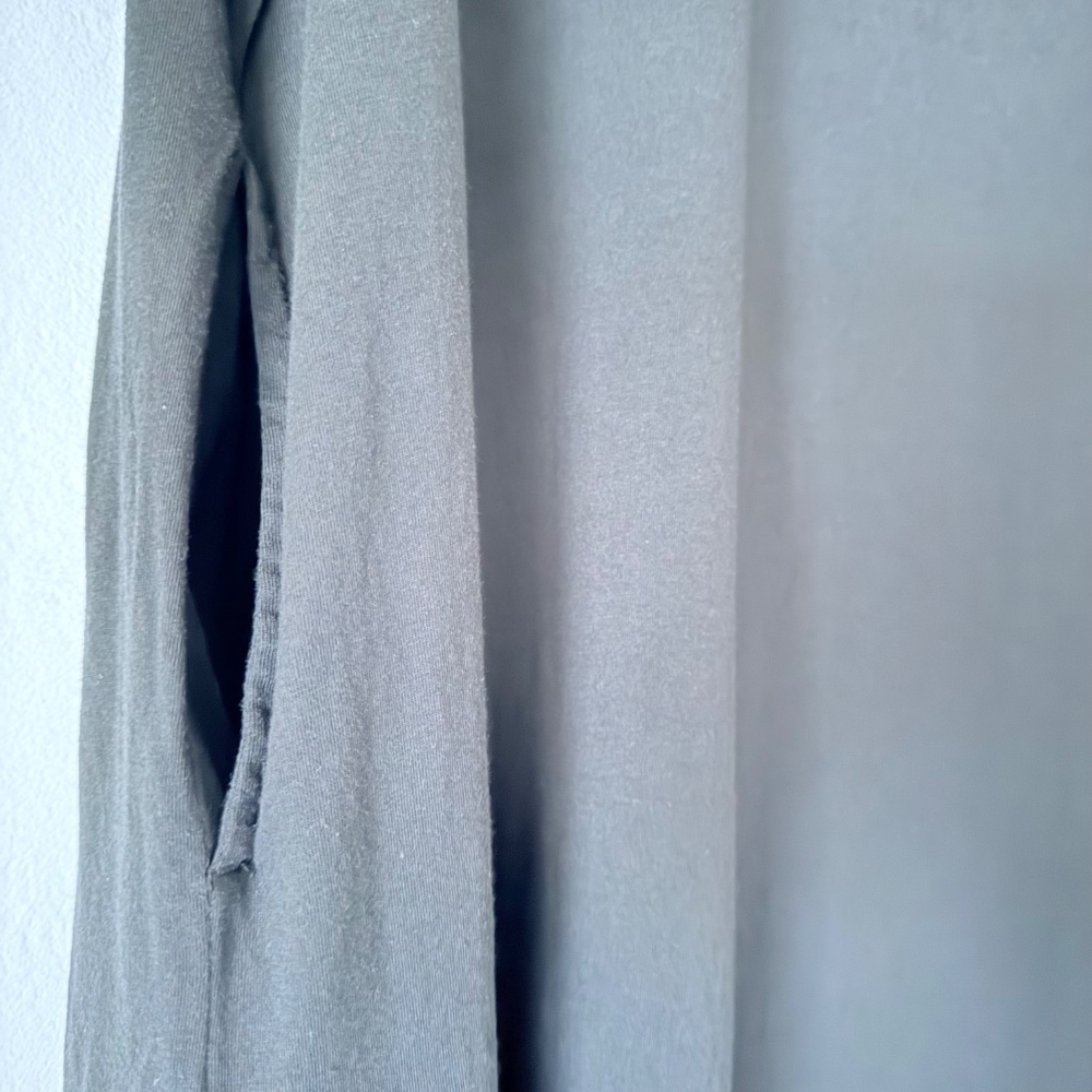 Muji XS-S Black 1/2 Sleeve Midi T-Shirt Dress - Picture 5 of 9